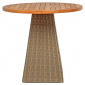 Стол деревянный плетеный Giardino Di Legno Gipsy искусственный ротанг, тик белый Фото 6