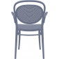 Кресло пластиковое Siesta Contract Marcel XL стеклопластик темно-серый Фото 8