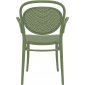 Кресло пластиковое Siesta Contract Marcel XL стеклопластик оливковый Фото 9