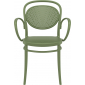 Кресло пластиковое Siesta Contract Marcel XL стеклопластик оливковый Фото 8