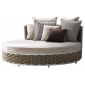 Лаунж-диван плетеный RosaDesign Manhattan алюминий, роуп, ткань белый, серый Фото 1