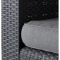 Диван пластиковый плетеный с подушкой Keter Salta 3 Seater Sofa пластик с имитацией плетения графит Фото 8