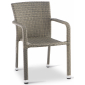 Кресло плетеное Grattoni GS 918 алюминий, искусственный ротанг серый Фото 1