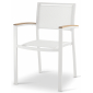 Кресло металлическое текстиленовое Grattoni GS 939 алюминий, текстилен белый Фото 1