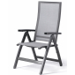 Кресло металлическое текстиленовое Grattoni GS 942 алюминий, текстилен антрацит, серебристо-черный Фото 1