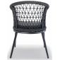Кресло плетеное Grattoni Avana алюминий, полиэстер, акрил черный, темно-серый Фото 2