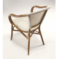 Кресло металлическое текстиленовое Grattoni GS 950 алюминий, текстилен бамбук, бежевый Фото 3