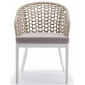 Кресло плетеное с подушкой Grattoni Kos алюминий, роуп, олефин белый, бежевый, коричневый Фото 1