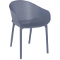 Комплект пластиковой мебели Siesta Contract Sky стеклопластик, полипропилен темно-серый Фото 4