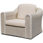 Кресло плетеное с подушками Skyline Design Calderan алюминий, искусственный ротанг, sunbrella белый, бежевый Фото 1
