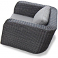 Кресло плетеное с подушками JOYGARDEN Stockholm алюминий, искусственный ротанг черный Фото 1