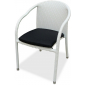 Кресло плетеное с подушкой JOYGARDEN Lotus алюминий, искусственный ротанг белый Фото 1