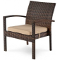 Кресло плетеное с подушкой JOYGARDEN Milano алюминий, искусственный ротанг темно-коричневый Фото 1