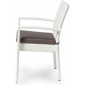 Кресло плетеное с подушкой JOYGARDEN Milano алюминий, искусственный ротанг белый Фото 2