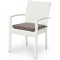 Кресло плетеное с подушкой JOYGARDEN Milano алюминий, искусственный ротанг белый Фото 1