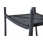 Кресло пластиковое плетеное 4SIS Фоджа алюминий, пластик темно-серый Фото 5
