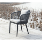 Кресло плетеное 4SIS Монако металл, канат, ткань темно-серый Фото 4
