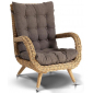 Кресло плетеное 4SIS Толедо алюминий, искусственный ротанг, ткань соломенный Фото 1