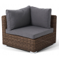 Комплект плетеной мебели 4SIS Лунго Лаунж алюминий, искусственный ротанг, ткань коричневый Фото 5