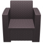 Кресло пластиковое плетеное с подушками Siesta Contract Monaco Lounge стеклопластик, полиэстер коричневый Фото 5