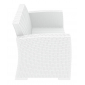 Диван пластиковый плетеный двухместный с подушками Siesta Contract Monaco Lounge стеклопластик, полиэстер белый Фото 6
