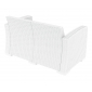 Диван пластиковый плетеный двухместный с подушками Siesta Contract Monaco Lounge стеклопластик, полиэстер белый Фото 7