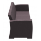 Диван пластиковый плетеный трехместный с подушками Siesta Contract Monaco Lounge XL стеклопластик, полиэстер коричневый Фото 7