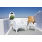 Кресло пластиковое плетеное с подушкой Siesta Contract Aruba стеклопластик, полиэстер белый Фото 7