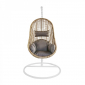 Кресло плетеное подвесное KVIMOL KM-2010 металл, натуральный ротанг, ткань оксфорд Фото 3