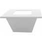 Стол-пуф пластиковый журнальный светящийся SLIDE Bench Table Lighting полиэтилен, закаленное стекло белый Фото 1