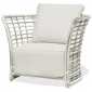 Кресло плетеное с подушками Skyline Design Villa алюминий, искусственный ротанг, sunbrella белый, бежевый Фото 1