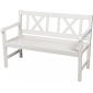 Скамейка деревянная двухместная Azzura Onsala сосна белый Фото 1