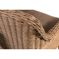 Кресло плетеное с подушкой Azzura Coco акация, сталь, искусственный ротанг тик, натуральный, бежевый Фото 2