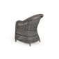 Кресло плетеное с подушкой BraFab Eads алюминий, искусственный ротанг, ткань серый Фото 2