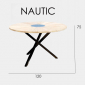 Стол деревянный обеденный Skyline Design Nautic алюминий, тик черный, натуральный Фото 3