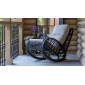 Кресло-качалка плетеное с подушками Skyline Design Taurus алюминий, искусственный ротанг, sunbrella черный, бежевый Фото 9