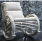 Кресло-качалка плетеное с подушками Skyline Design Taurus алюминий, искусственный ротанг, sunbrella белый, бежевый Фото 1