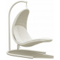 Кресло подвесное плетеное с подушкой Skyline Design Christy алюминий, искусственный ротанг, sunbrella белый, бежевый Фото 1