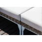 Модуль плетеный центральный с подушками Skyline Design Brafta алюминий, искусственный ротанг, sunbrella белый, бежевый Фото 6