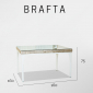Стол со стеклом плетеный Skyline Design Brafta алюминий, искусственный ротанг, закаленное стекло белый, бежевый Фото 3