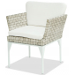 Кресло плетеное с подушками Skyline Design Brafta алюминий, искусственный ротанг, sunbrella белый, бежевый Фото 1