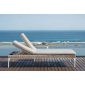 Шезлонг-лежак двойной плетеный с матрасом Skyline Design Brafta алюминий, искусственный ротанг, sunbrella белый, бежевый Фото 9