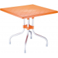 Стол пластиковый Siesta Contract Forza алюминий, полипропилен оранжевый Фото 1