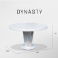 Стол плетеный со стеклом Skyline Design Dynasty алюминий, искусственный ротанг, закаленное стекло белый Фото 3