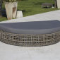 Банкетка плетеная с подушкой Skyline Design Dynasty алюминий, искусственный ротанг, sunbrella серый, бежевый Фото 7