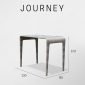 Стол плетеный со стеклом барный Skyline Design Journey алюминий, искусственный ротанг, закаленное стекло бежевый Фото 4