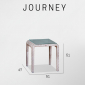 Столик плетеный со стеклом приставной Skyline Design Journey алюминий, искусственный ротанг, закаленное стекло бежевый Фото 4