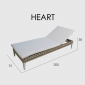 Лежак плетеный с матрасом Skyline Design Heart алюминий, искусственный ротанг, sunbrella бежевый Фото 4