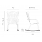 Кресло-качалка пластиковое Nardi Folio стеклопластик белый Фото 2