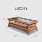 Столик плетеный со стеклом журнальный Skyline Design Ebony алюминий, искусственный ротанг, закаленное стекло бронзовый Фото 3